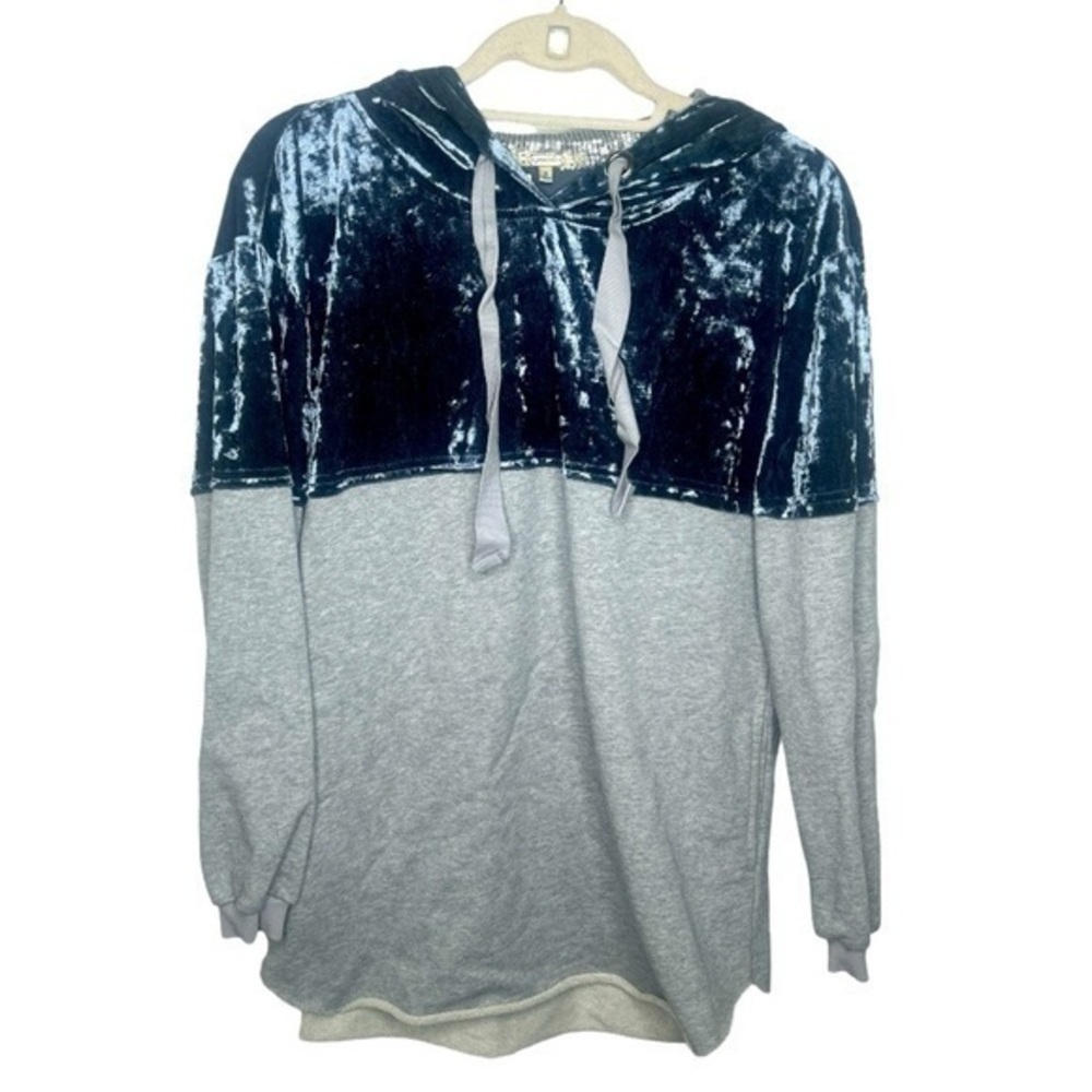 Anthropologie Gimmicks Mixed Media Hoodie Size Small